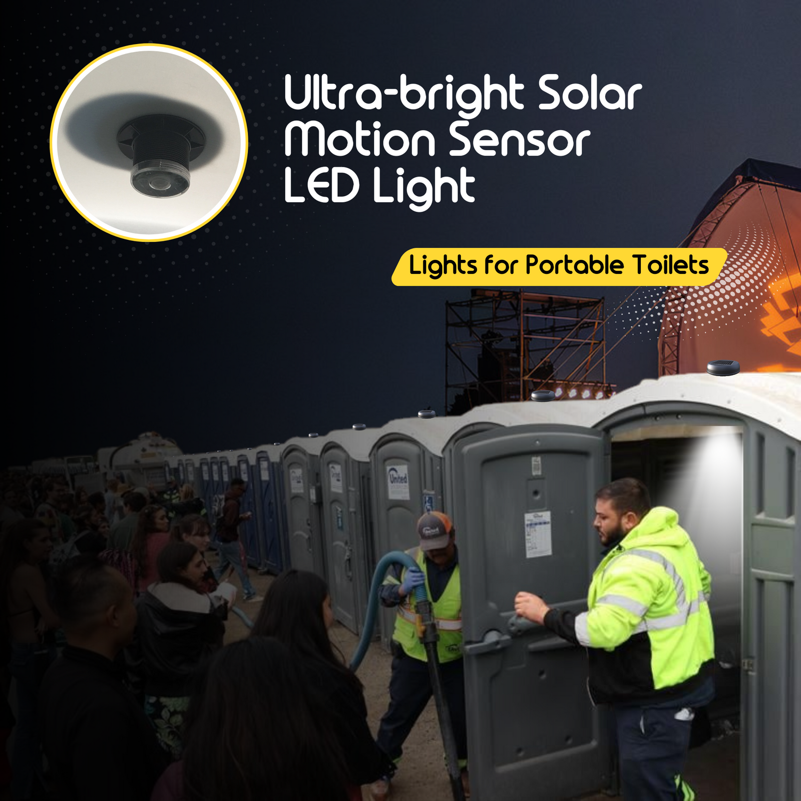 Brighticonic BICSHL-06 Solar Motion Flood Light – Roof Mount, 65 Lumens, IP55