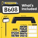 Address Sign House Number Solar Powered BICSSL-11