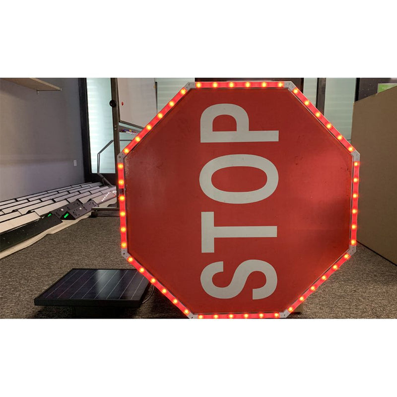 Solar Stop Sign Light for 30" In Octagon BICRX-STOP-SRSM-02-30