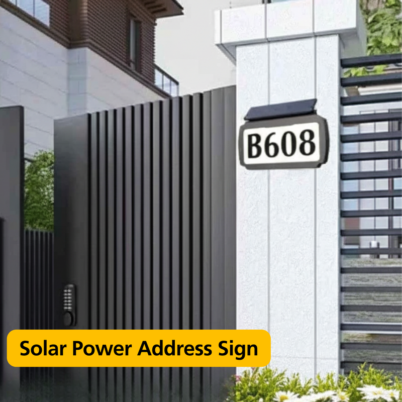 Address Sign House Number Solar Powered BICSSL-11