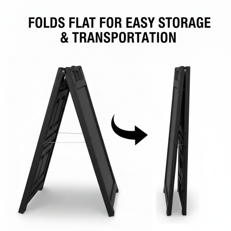 A Frame Sign Deluxe 24"x36" Plastic BICGS-2401-W White