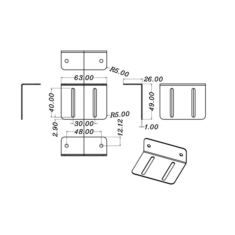 A Frame Sign - Mounting Bracket BICMBSL001-002