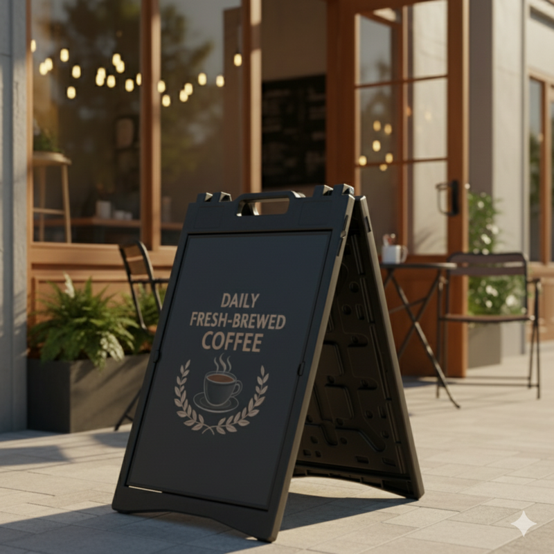 A Frame Sign Deluxe 24"x36" Plastic BICGS-2401-W White