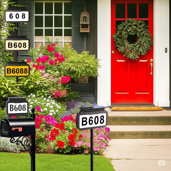 Address Sign House Number Solar Powered BICSSL-11