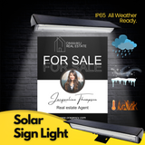Solar Sign Light Flood Lights for Landscape and Advertising BICSSL-02,  13" - Brighticonic