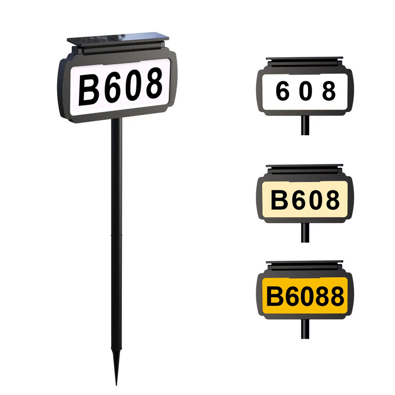 Address Sign House Number Solar Powered BICSSL-11