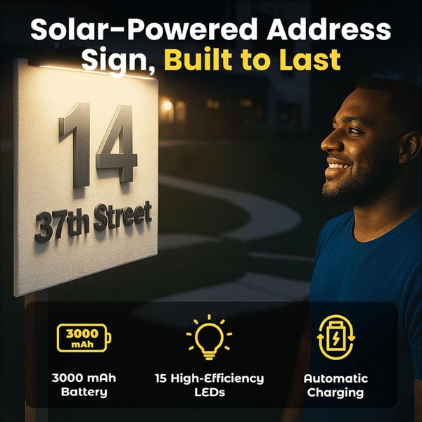 Address Sign Number LED Light Solar ‎BICSSL-01H