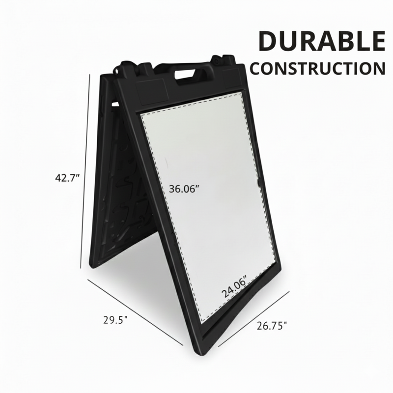 A Frame Sign Deluxe 24"x36" Plastic BICGS-2401-W White