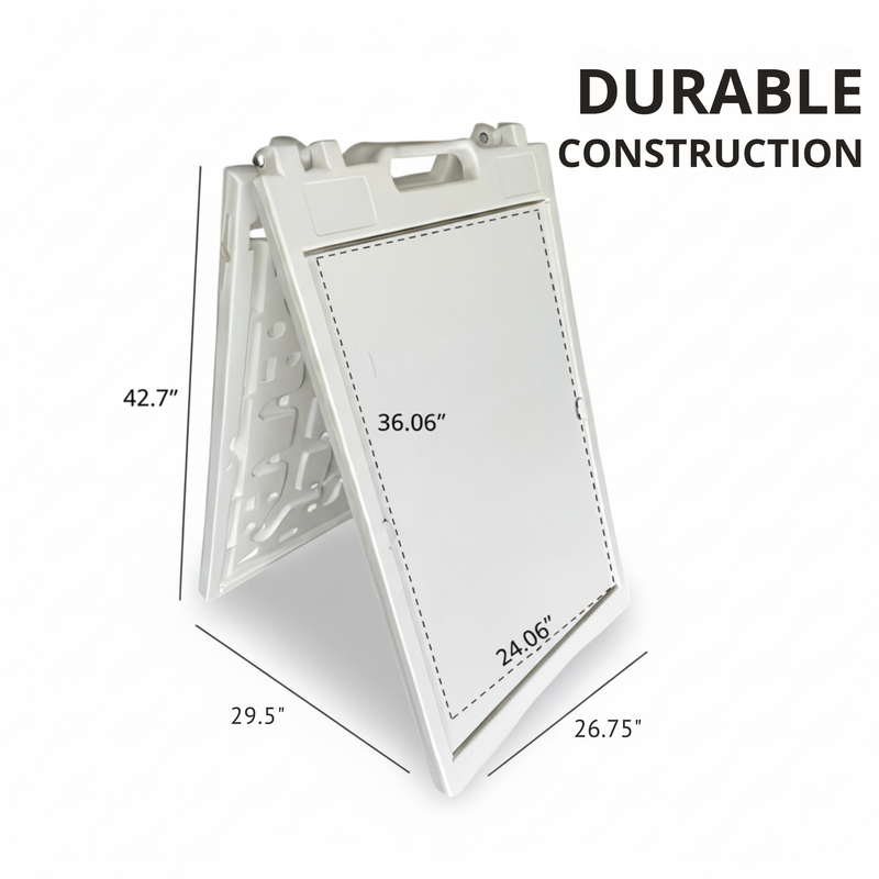 A Frame Sign Deluxe 24"x36" Plastic BICGS-2401-W White