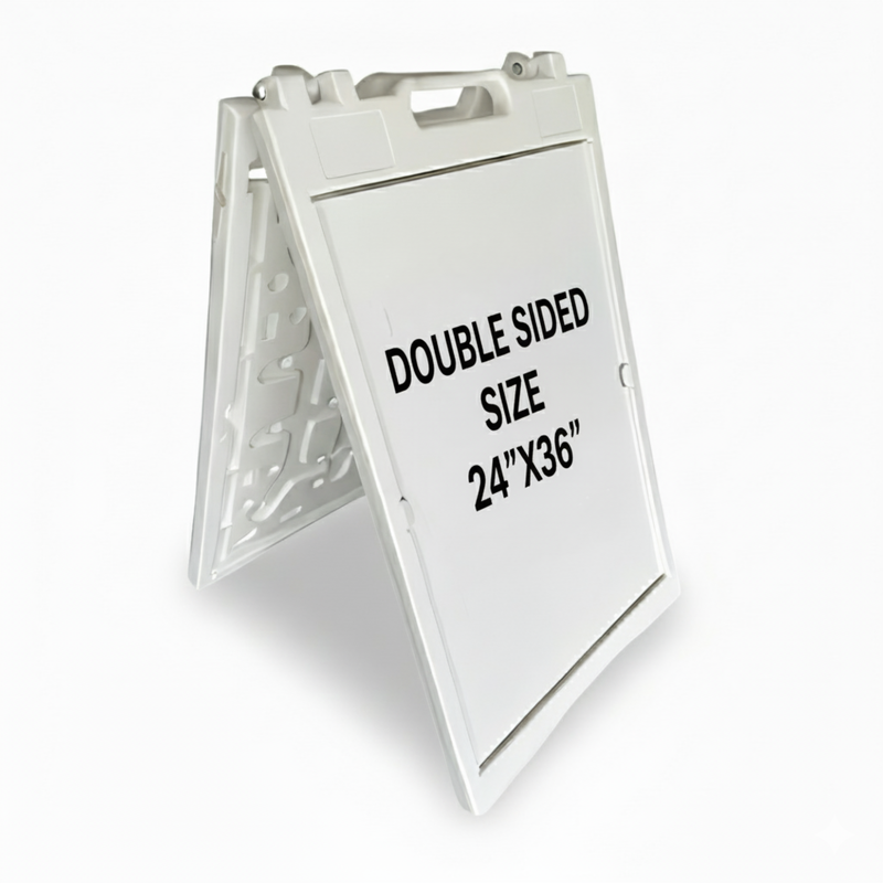 A Frame Sign Deluxe 24"x36" Plastic BICGS-2401-W White