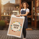 A Frame Sign Deluxe 24"x36" Plastic BICGS-2401-W White