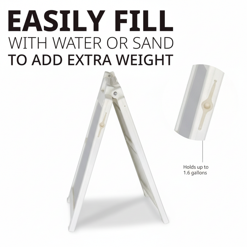 A Frame Sign Deluxe 24"x36" Plastic BICGS-2401-W White