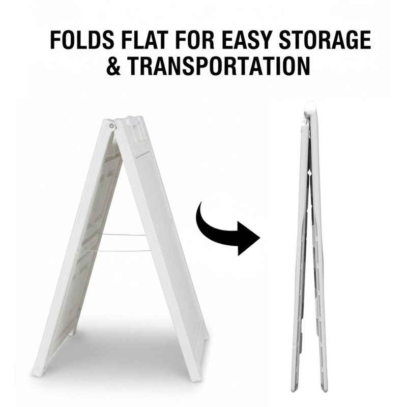 A Frame Sign Deluxe 24"x36" Plastic BICGS-2401-W White