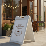 A Frame Sign Deluxe 24"x36" Plastic BICGS-2401-W White