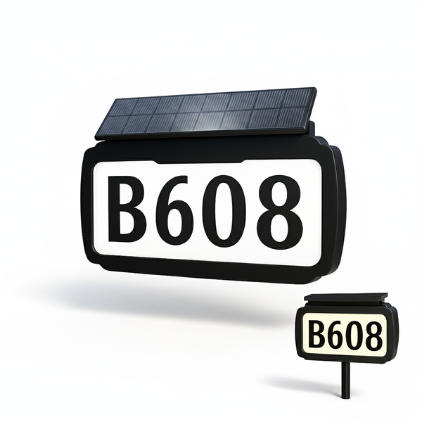 Address Sign House Number Solar Powered BICSSL-11