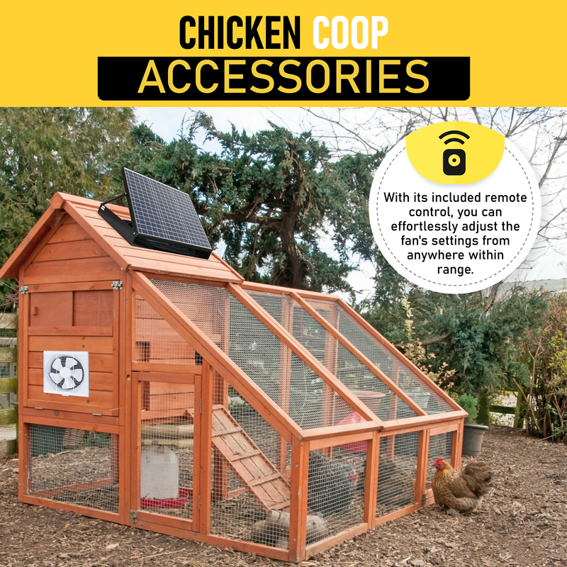 Solar Powered Roof Ventilator with 40W Panel: Ideal for Chicken Coop & Shed  Ventilation BICSN2016023/BICSN2020001