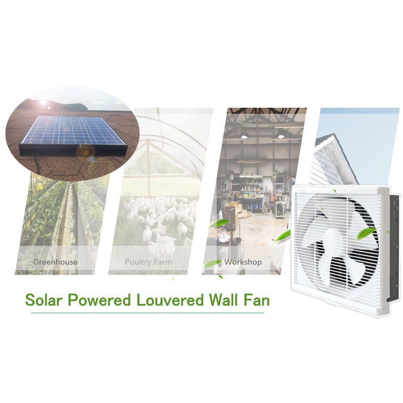 40W Solar Vent Fan - 12" Brushless Exhaust Fan BICSN2016023/BICSN2020001