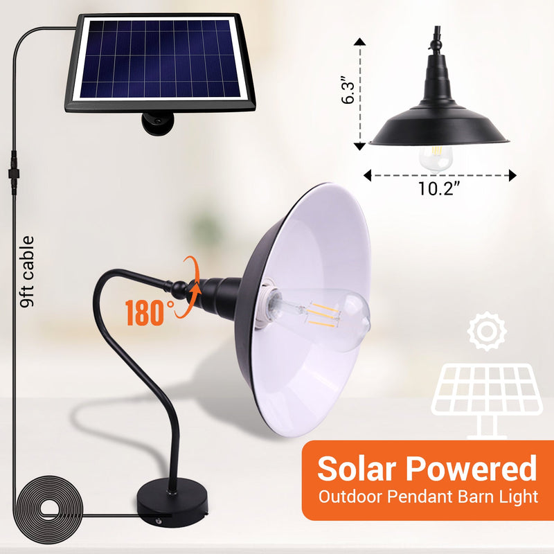 Solar Barn Light with Panel for Outdoor SL30-20 - Brighticonic