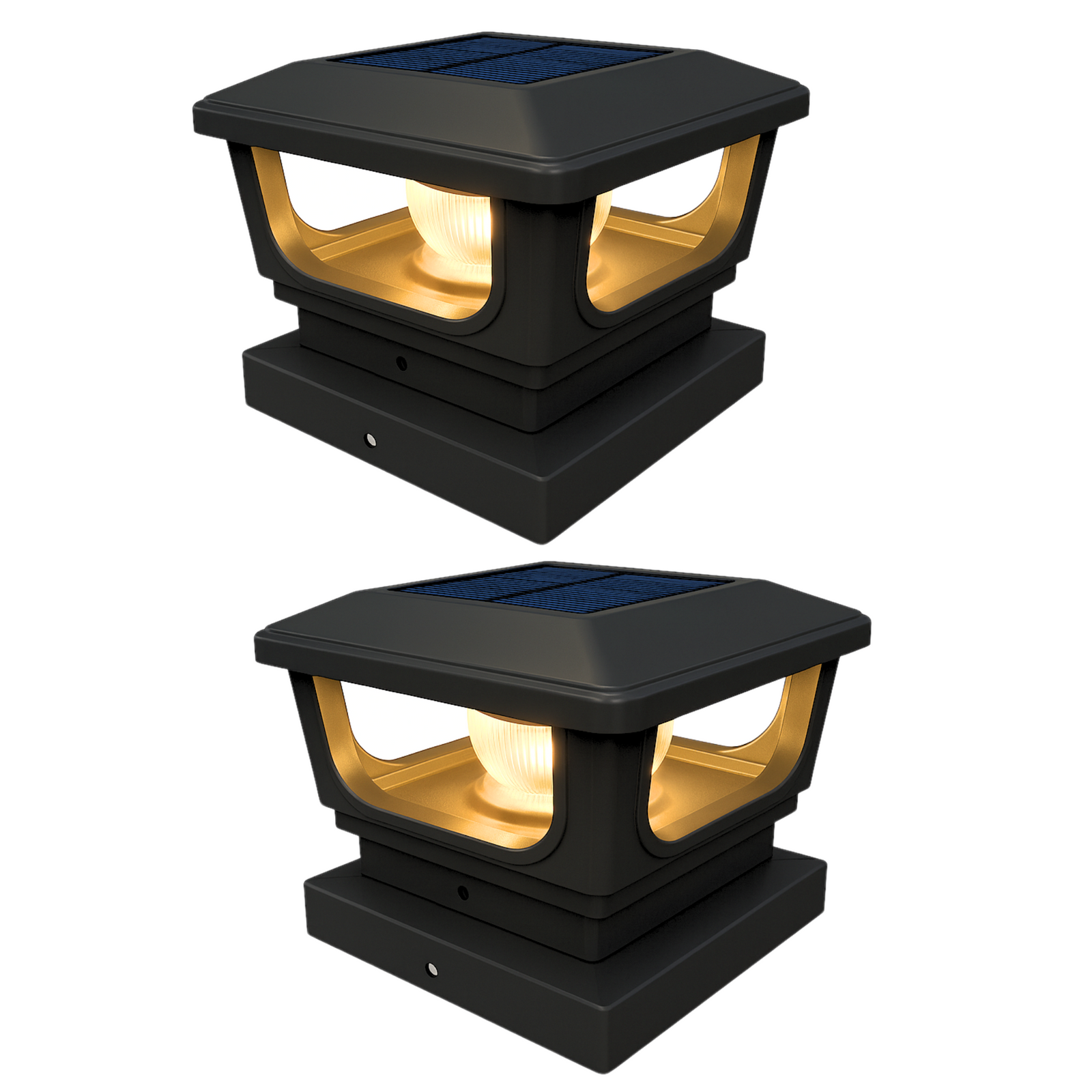 BRIGHTICONIC Outdoor Solar Powered Post Cap Light Dual Mode