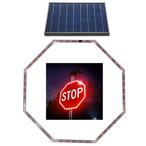 Solar Stop Sign Light for 24" OctagonBICRX-STOP-SRSM-02-24