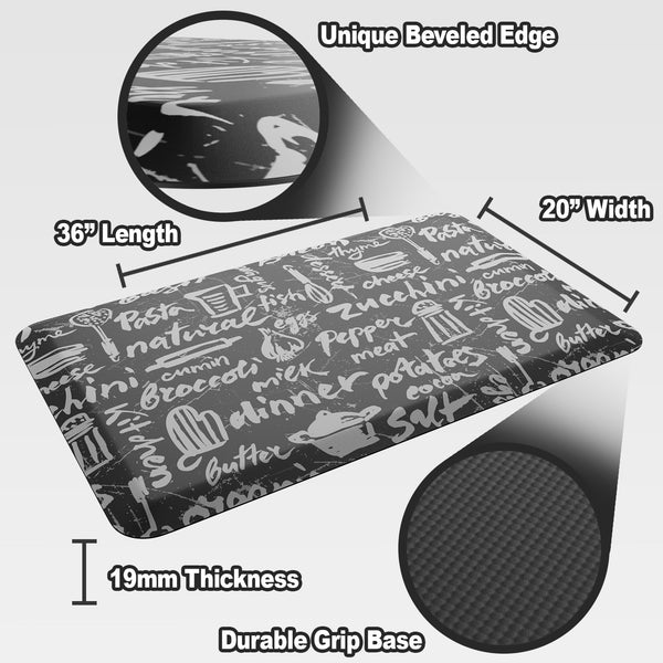 Anti Fatigue Kitchen Floor Mat 20x32x19mm Brighticonic