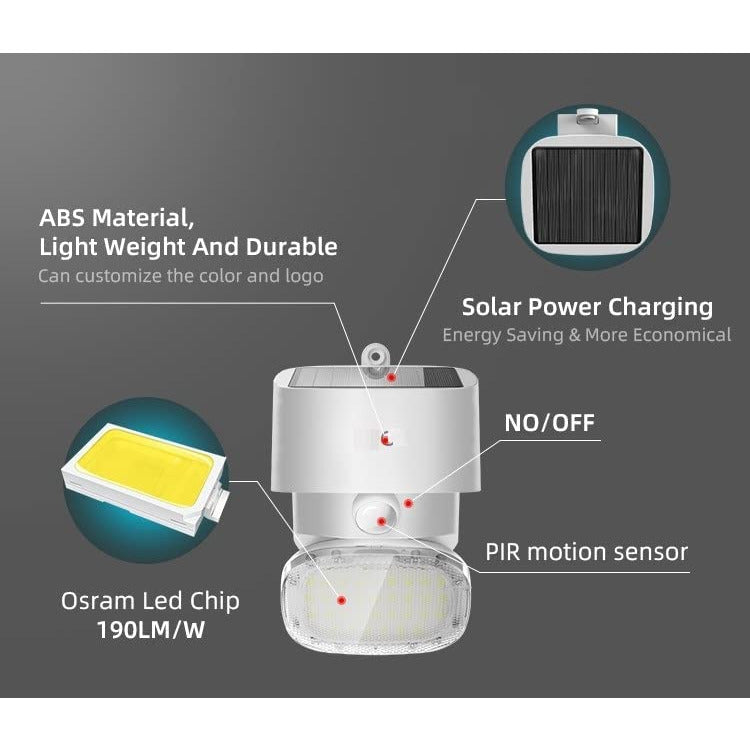 Solar Flood Lights Outdoor Motion Sensor - BICSWL-12